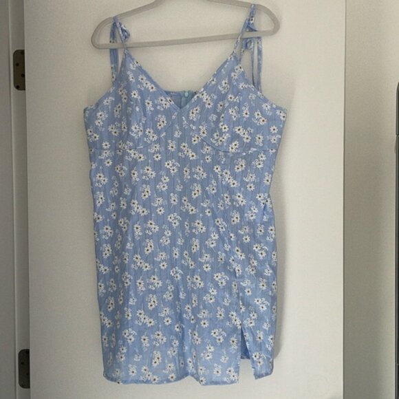SHEIN Dresses & Skirts - Shein Curve Blue Floral Sundress | 1XL